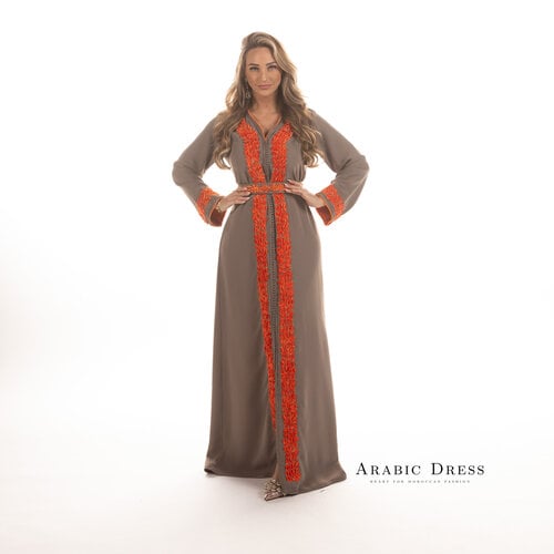 caftan Cysilia Taupe Orange