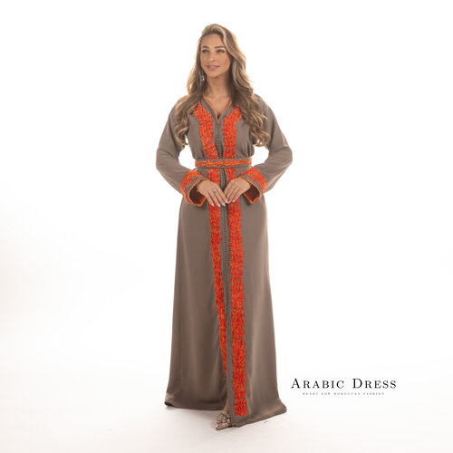 caftan Cysilia Taupe Orange