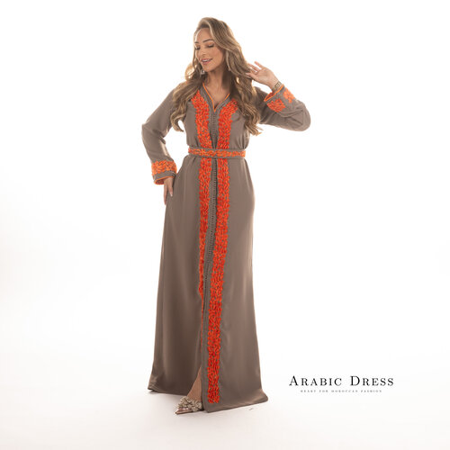 Caftan Cysilia Nude Orange