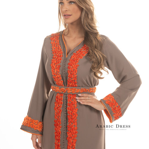 Caftan Cysilia Nude Orange