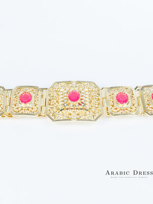 Micha Gold/Fuchsia Belt