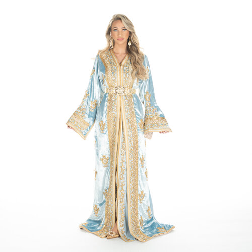Exclusieve Caftan Aleena LightBlue Exclusieve Caftan Aleena LightBlue