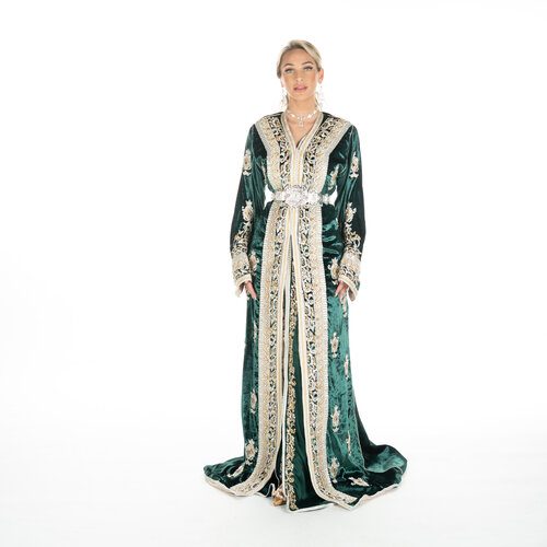 Exclusieve Caftan Aleena Darkgreen Exclusieve Caftan Aleena Darkgreen
