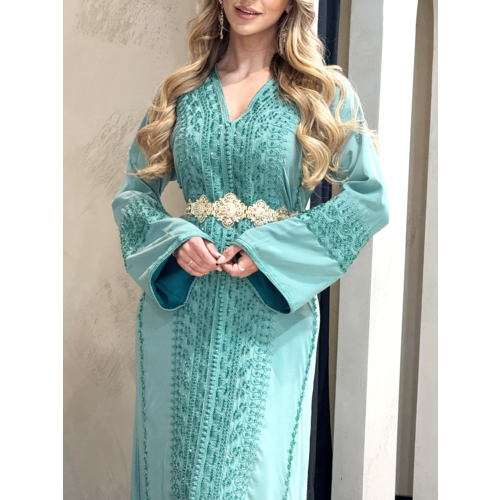 Caftan Lamyae Green Pale