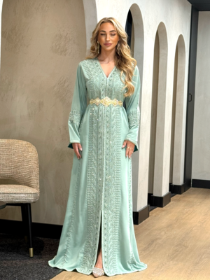 Caftan Lamyae Green Mint