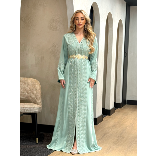 Caftan Lamyae Green Mint Caftan Lamyae Green Mint