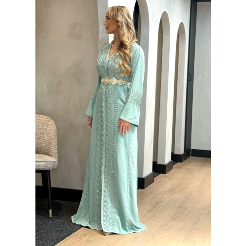 Caftan Lamyae Green Mint