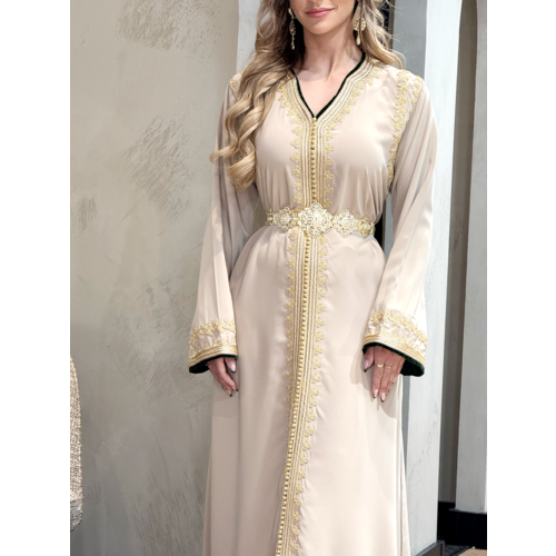 Caftan Razan Nude-Green