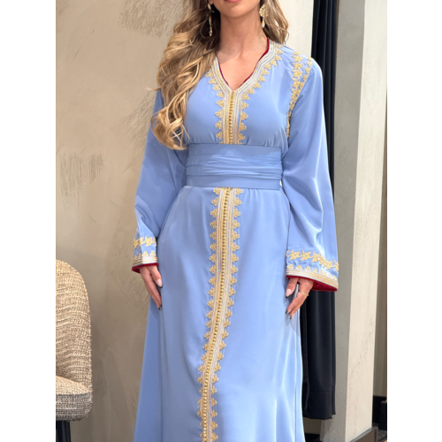 Caftan Razan Blue-Pomegrante