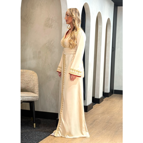 Caftan Razan Cream-Orange