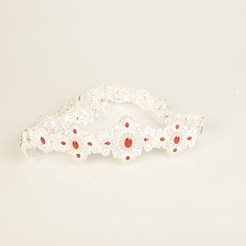 Zen Silver /Pomegrante Belt Zen Silver /Pomegrante Belt