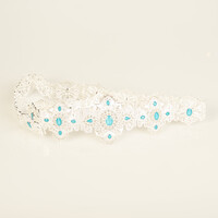 Zen  Silver / Azure blue Belt