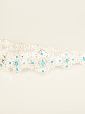 Zen  Silver / Azure blue Belt Zen  Silver / Azure blue Belt
