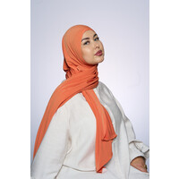 Premium Jersey Hijab Fin - Tangerine