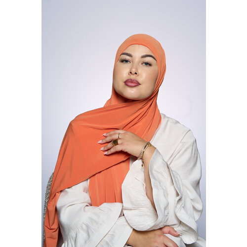 Premium Jersey Hijab Fin - Tangerine Premium Jersey Hijab Fin - Tangerine
