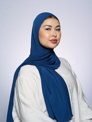 Premium Jersey Hijab Fin -  Oxfordblue