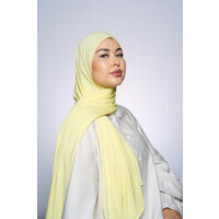 Premium Jersey Hijab Fin - Butter Yellow