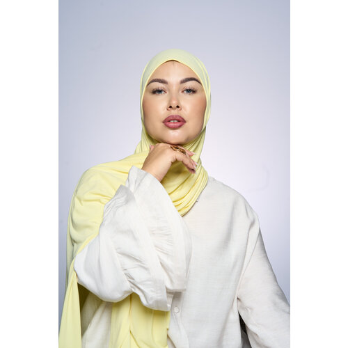 Premium Jersey Hijab Fin - Butter Yellow Premium Jersey Hijab Fin - Butter Yellow