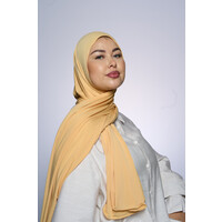 Premium Jersey Hijab Fin - Mellow Yellow