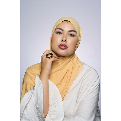 Premium Jersey Hijab Fin - Mellow Yellow