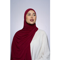 Premium Jersey Hijab Fin -   Bordeaux