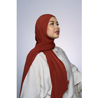 Premium Jersey Hijab Fin -  Grape Orange