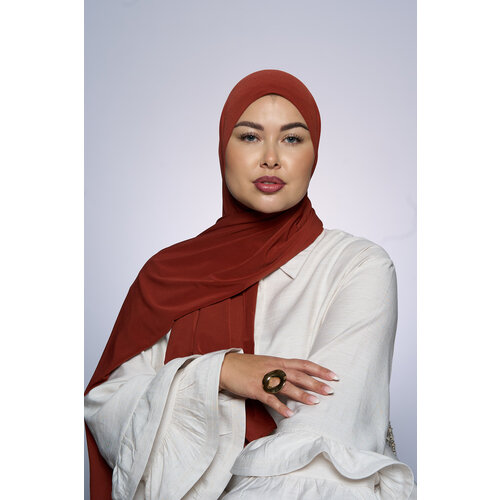 Premium Jersey Hijab Fin -  Grape Orange