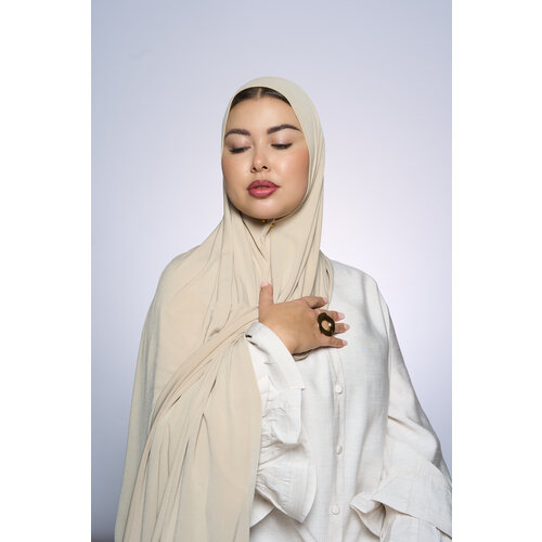 Premium Jersey Hijab Fin - Ecru Premium Jersey Hijab Fin - Ecru