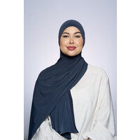 Premium Jersey Hijab Fin -   Anthracite Gray