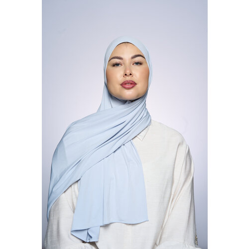 Premium Jersey Hijab Fin -   Light Silver