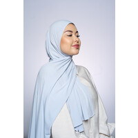 Premium Jersey Hijab Fin -   Light Silver