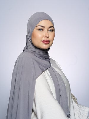 Premium Jersey Hijab Fin - Dark Gray Premium Jersey Hijab Fin - Dark Gray