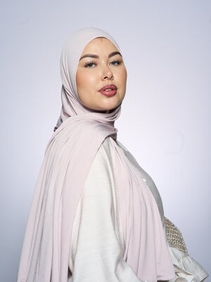 Premium Jersey Hijab Fin - Light Parel