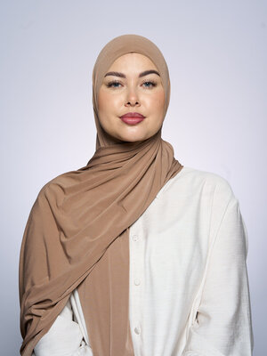 Premium Jersey Hijab Fin - Cacao Premium Jersey Hijab Fin - Cacao