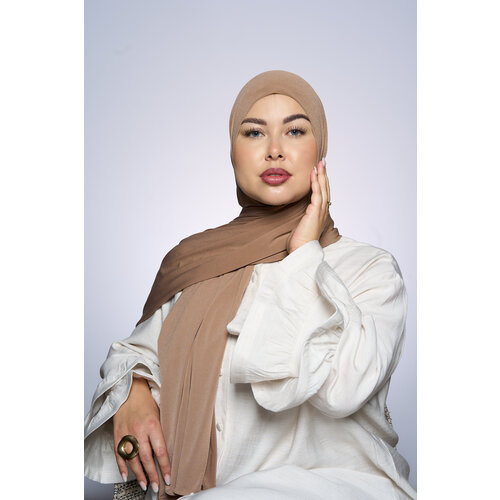 Premium Jersey Hijab Fin - Cacao Premium Jersey Hijab Fin - Cacao