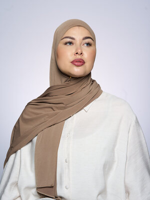 Premium Jersey Hijab Fin -  Koper Roze