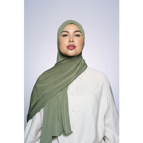 Premium Jersey Hijab Fin -   Khaki Premium Jersey Hijab Fin -   Khaki