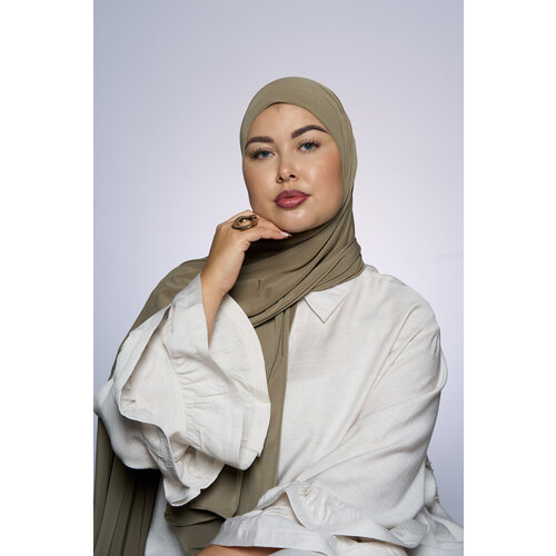 Premium Jersey Hijab Fin -  Oyster Green