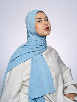 Premium Jersey Hijab Fin - Sea Gray Premium Jersey Hijab Fin - Sea Gray