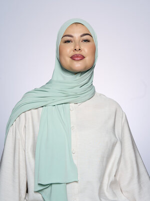 Premium Jersey Hijab Fin -  Moss Mint
