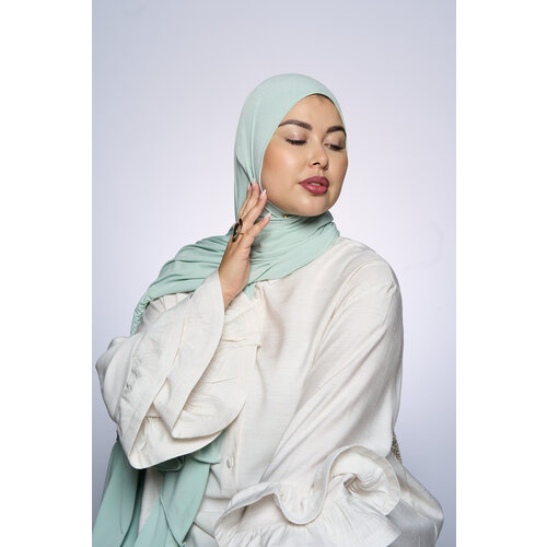 Premium Jersey Hijab Fin - Moss Mint Premium Jersey Hijab Fin - Moss Mint