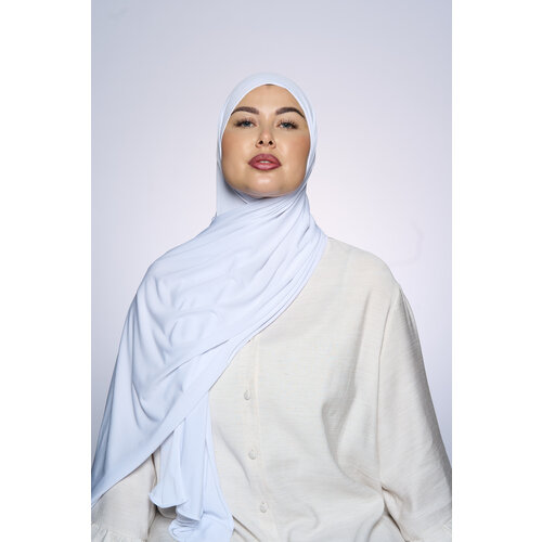Premium Jersey Hijab Fin -  White