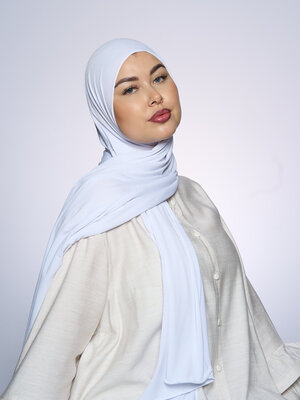 Premium Jersey Hijab Fin - White Premium Jersey Hijab Fin - White