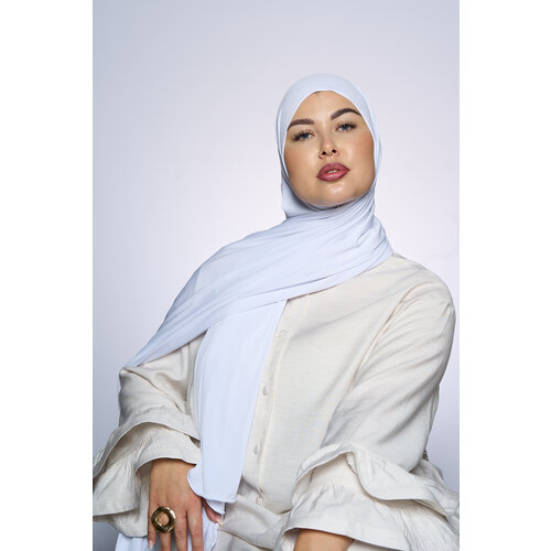 Premium Jersey Hijab Fin -  White