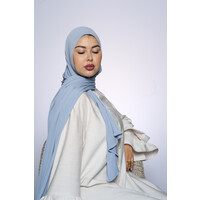 Premium Jersey Hijab Fin -   Silver Gray
