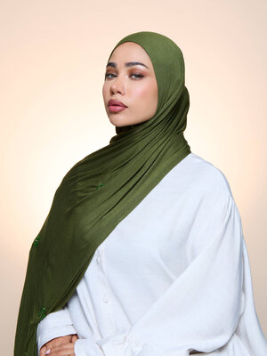 Jersey Hijab Zaya Forest Green Jersey Hijab Zaya Forest Green