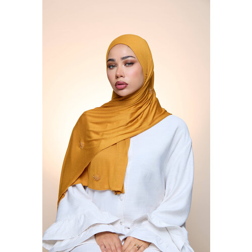 Jersey Hijab Zaya Honey Orange