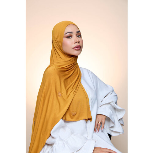 Jersey Hijab Zaya Honey Orange Jersey Hijab Zaya Honey Orange