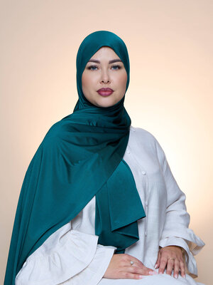 Hijab Premium Satin  Mae  Pine Green Hijab Premium Satin  Mae  Pine Green
