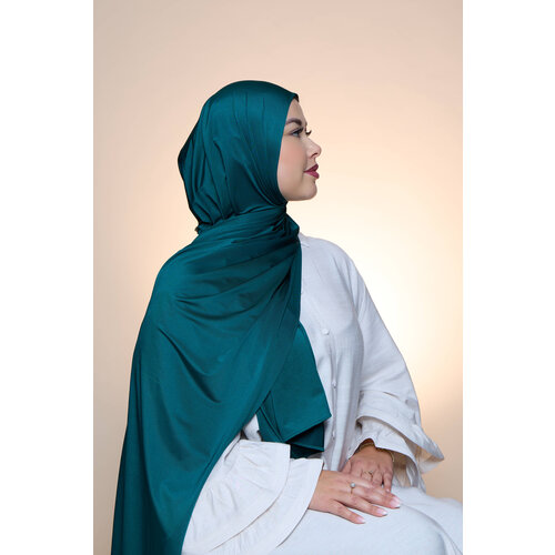 Hijab Premium Satin  Mae  Pine Green